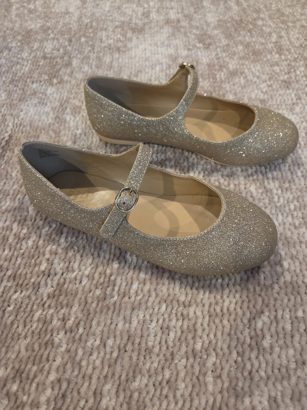 Janie and Jack Sparkle Mary Jane Shoes in Gold
